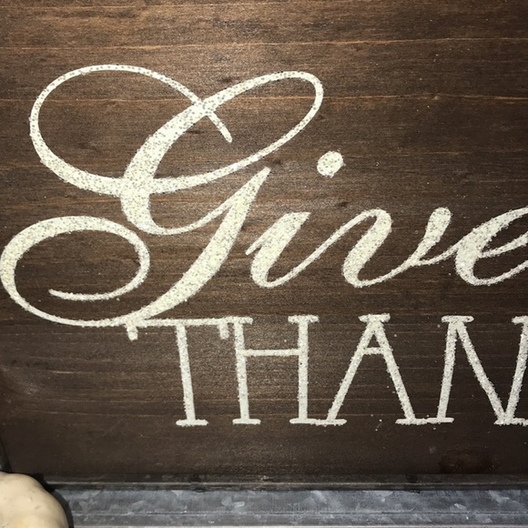 Rustic Farmhouse Fall wood and galvanized metal decor sign - Picture 3 of 12